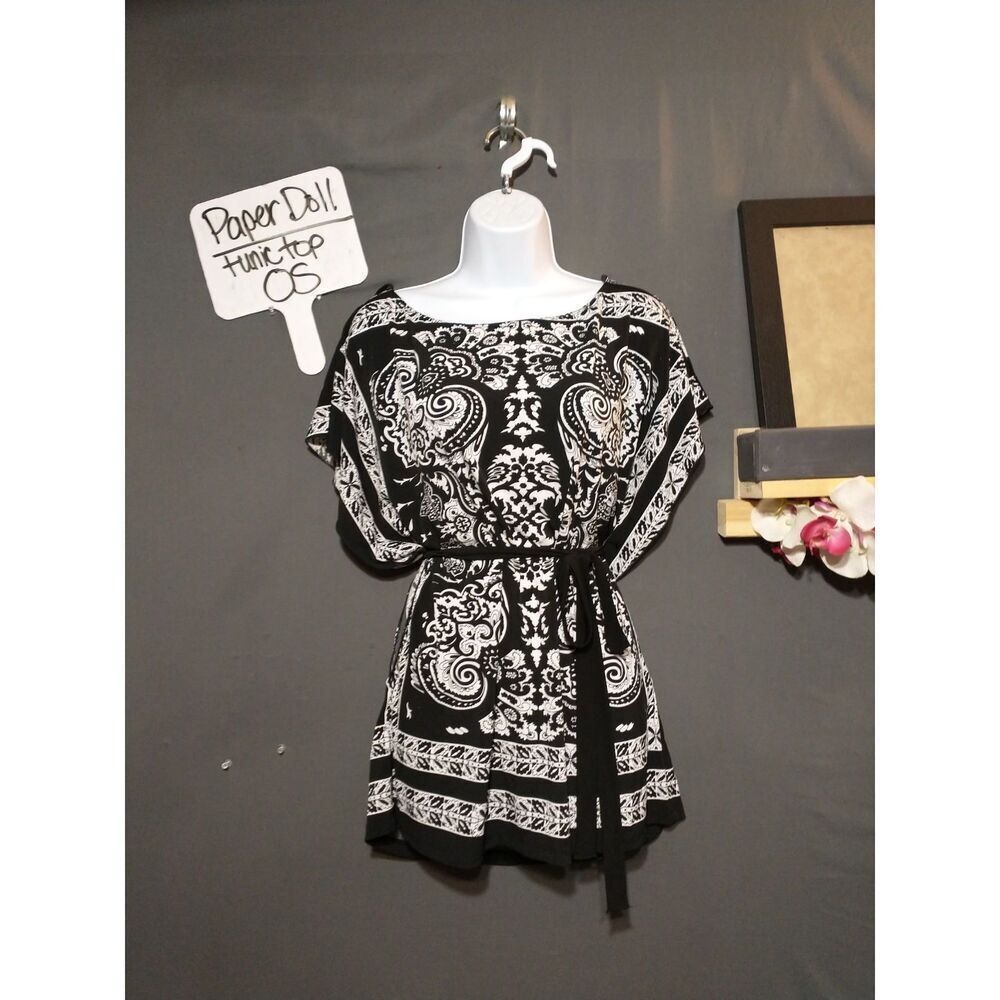 Paper Doll loose flowy sash tied top OS